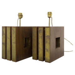 Pair of French Brass Table Lamps