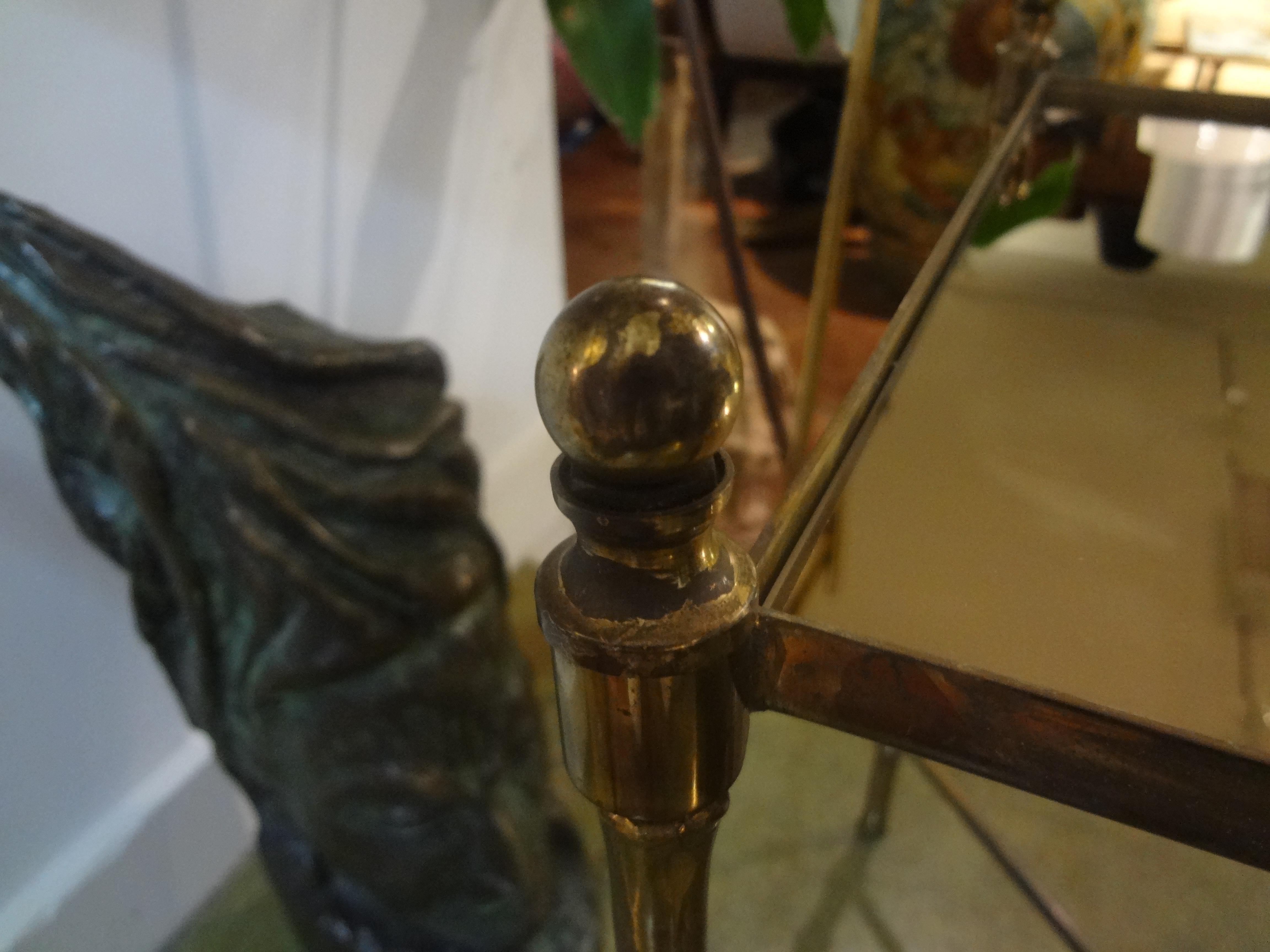 Pair of French Brass Tables in the Manner of Maison Jansen 2