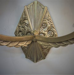 Pair of French Bronze Art Deco Wall Sconces