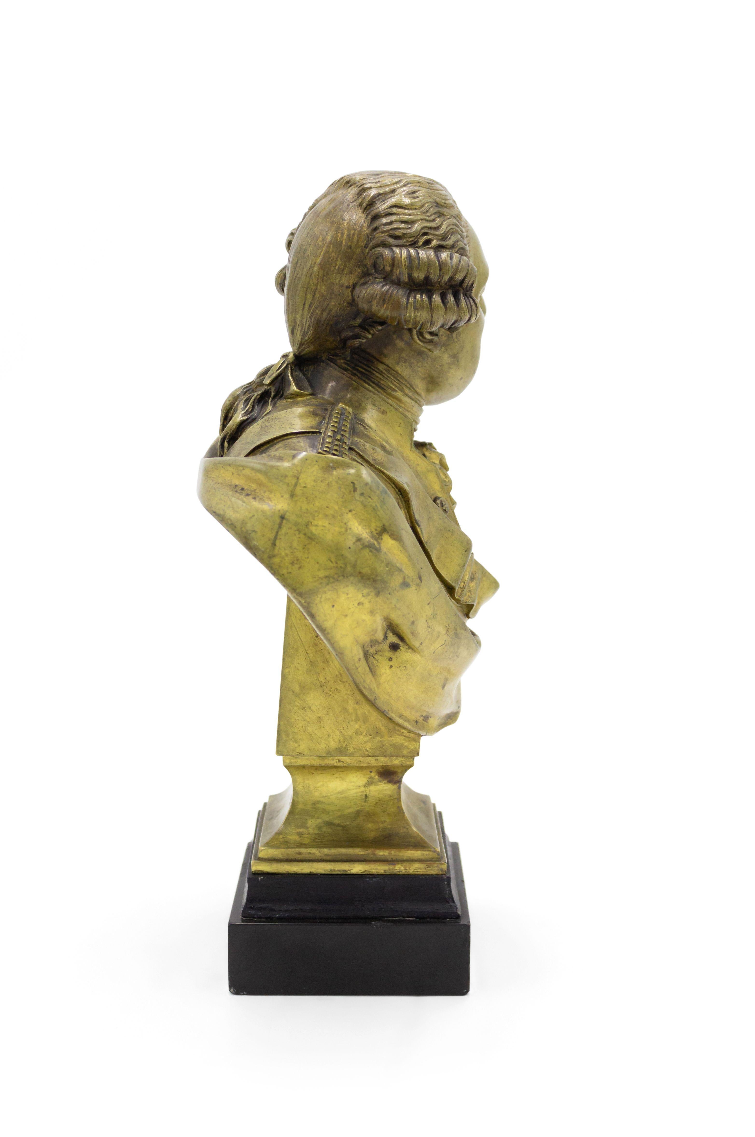 19th Century Pair of French Bronze Busts of Louis XVI and Marie Antoinette For Sale