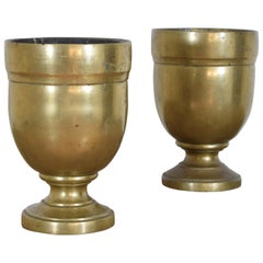 Pair of French Bronze Censers as Planters, circa 1850