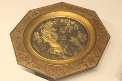 Pair of French Bronze Chargers, 19th Century
