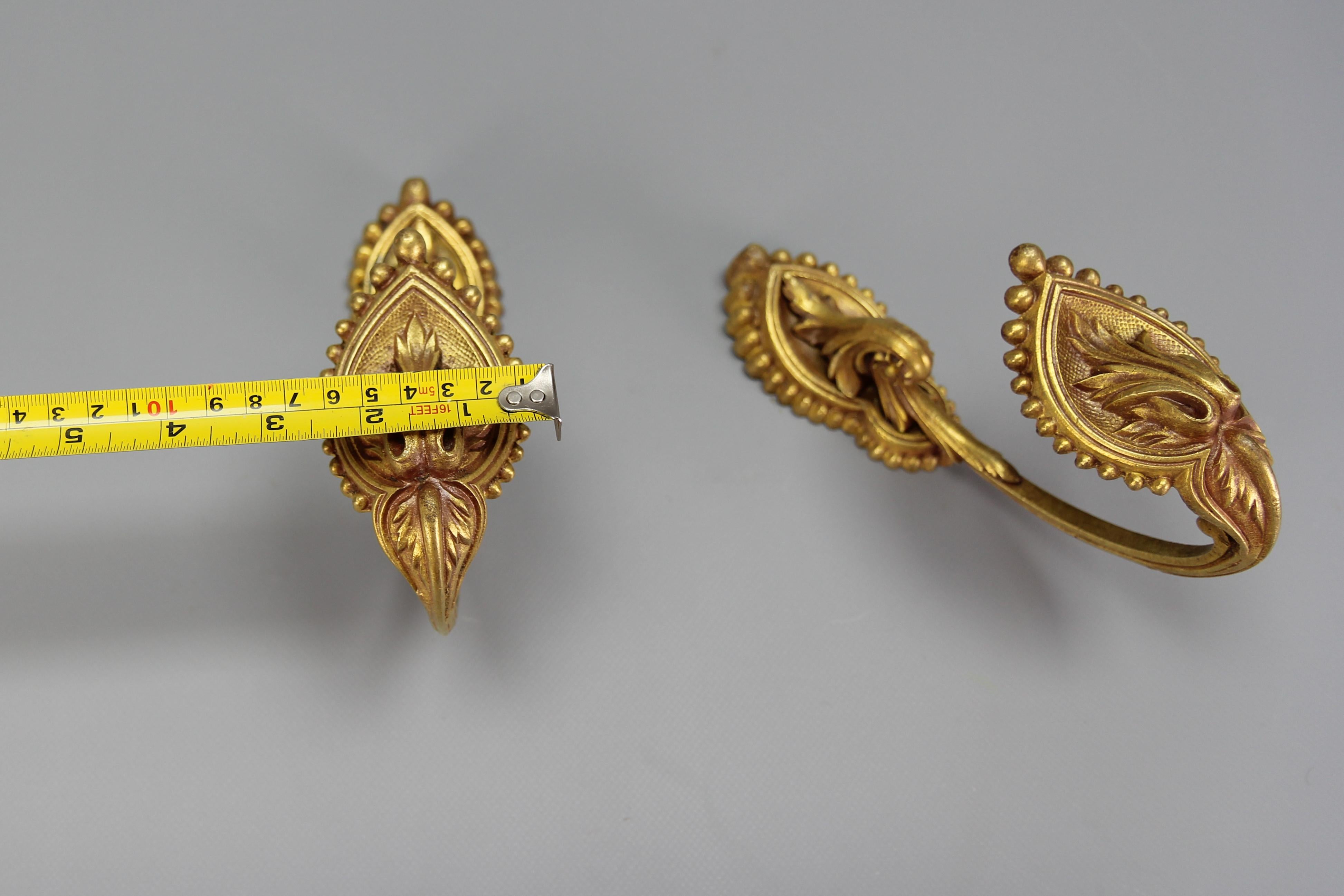 Pair of French Bronze Curtain Tiebacks or Curtain Holders, Early 20th Century For Sale 13