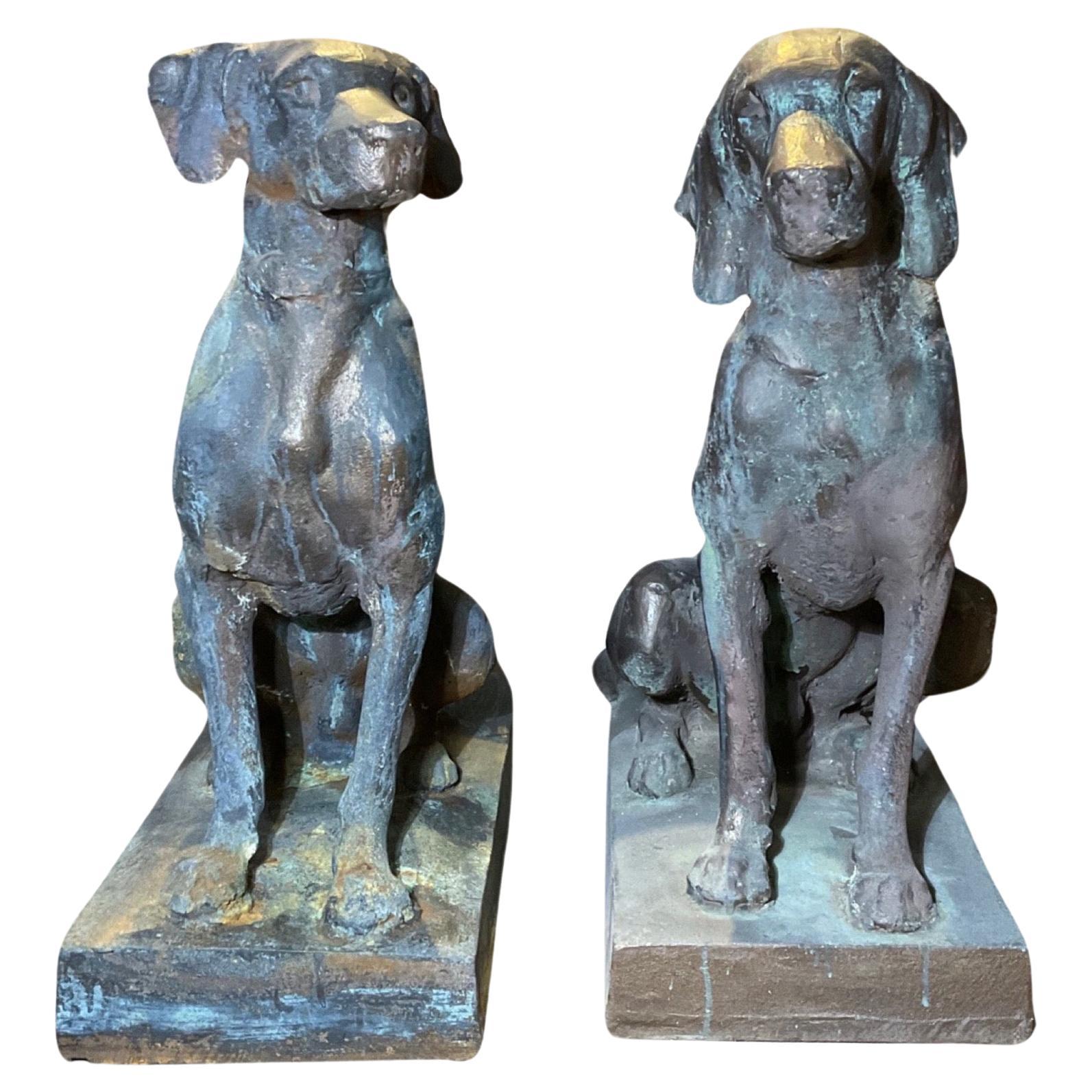 Bronze Dog Sculpture by Bunny Connell at 1stDibs