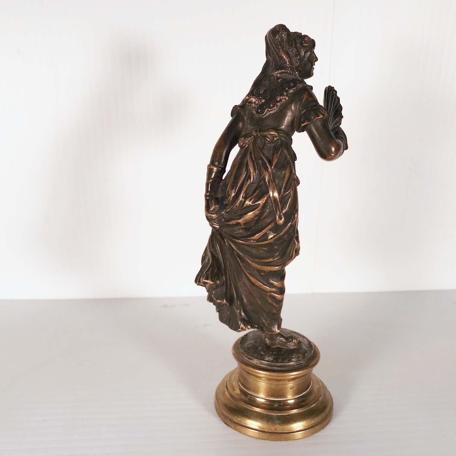 Pair of French Bronze Figures For Sale 6