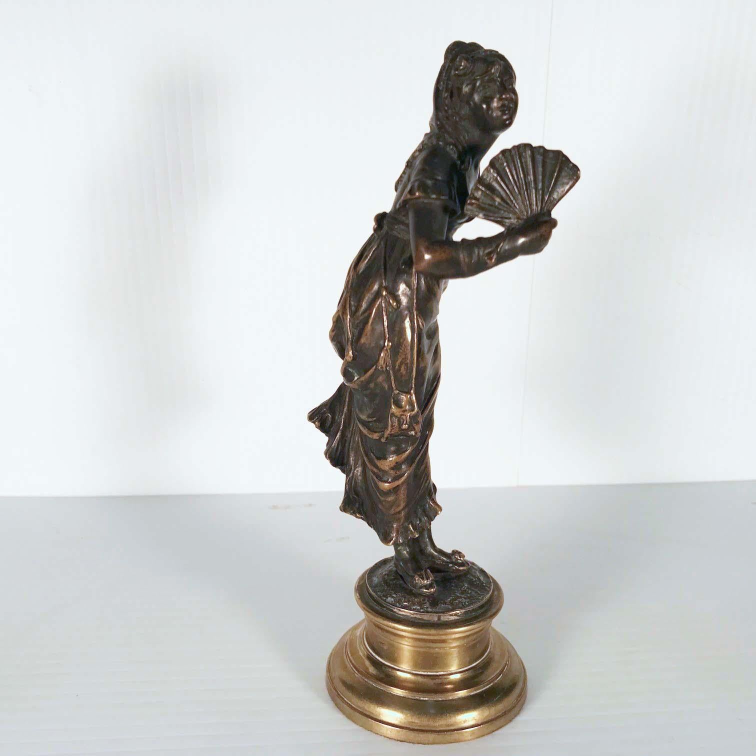 Pair of French Bronze Figures For Sale 8