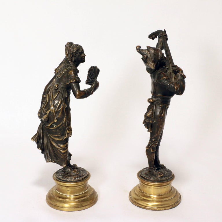 Pair of French Bronze Figures For Sale at 1stDibs