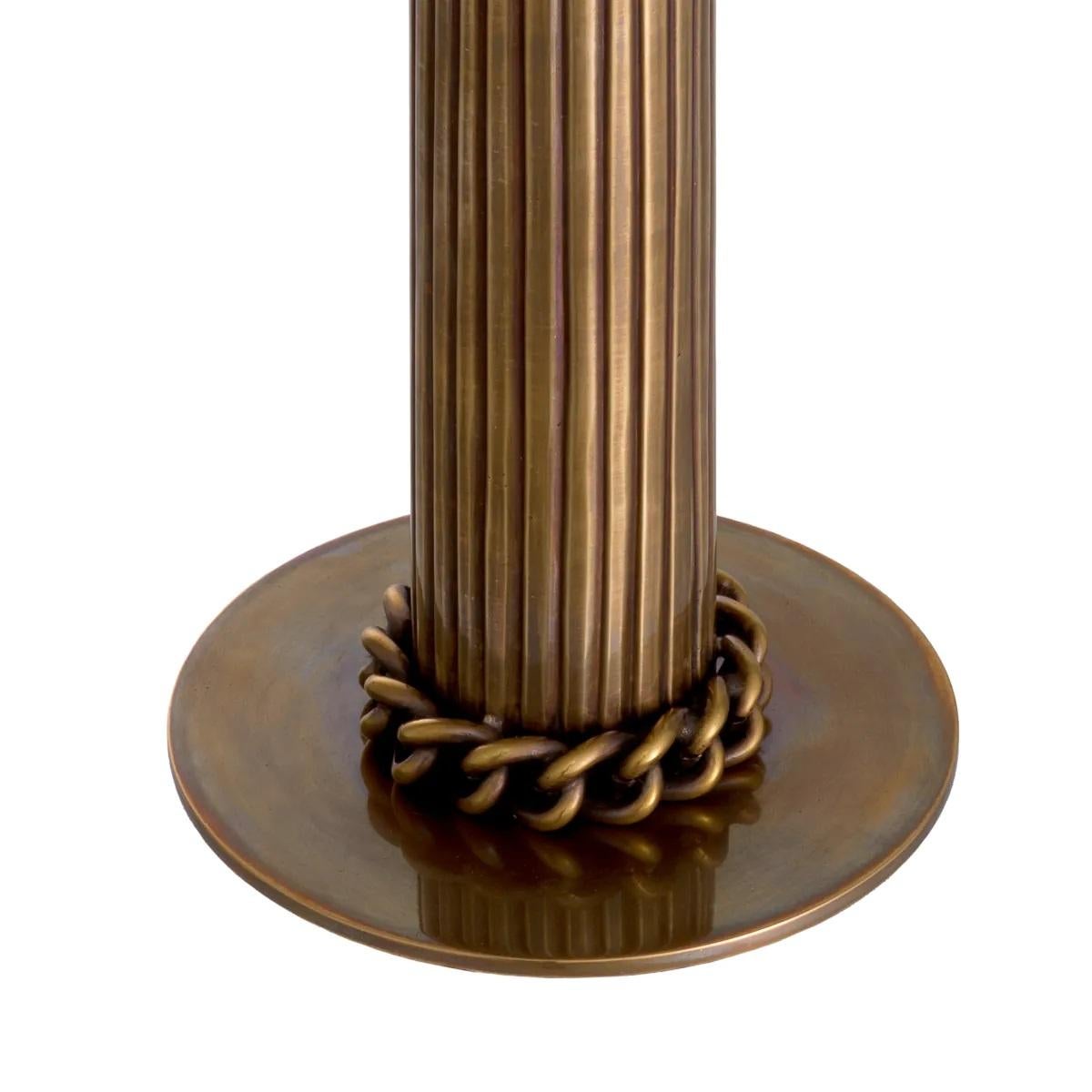 Art Deco Pair of French Bronze Hand Crafted Le Dôme Brass Candlesticks Candelabra For Sale