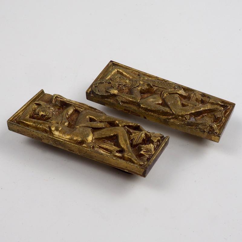 Pair of 1930s French Bronze Door Handles Decorated with Dancing Nymphs In Good Condition In London, GB
