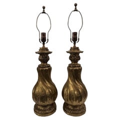Pair of French Bronze Lamps