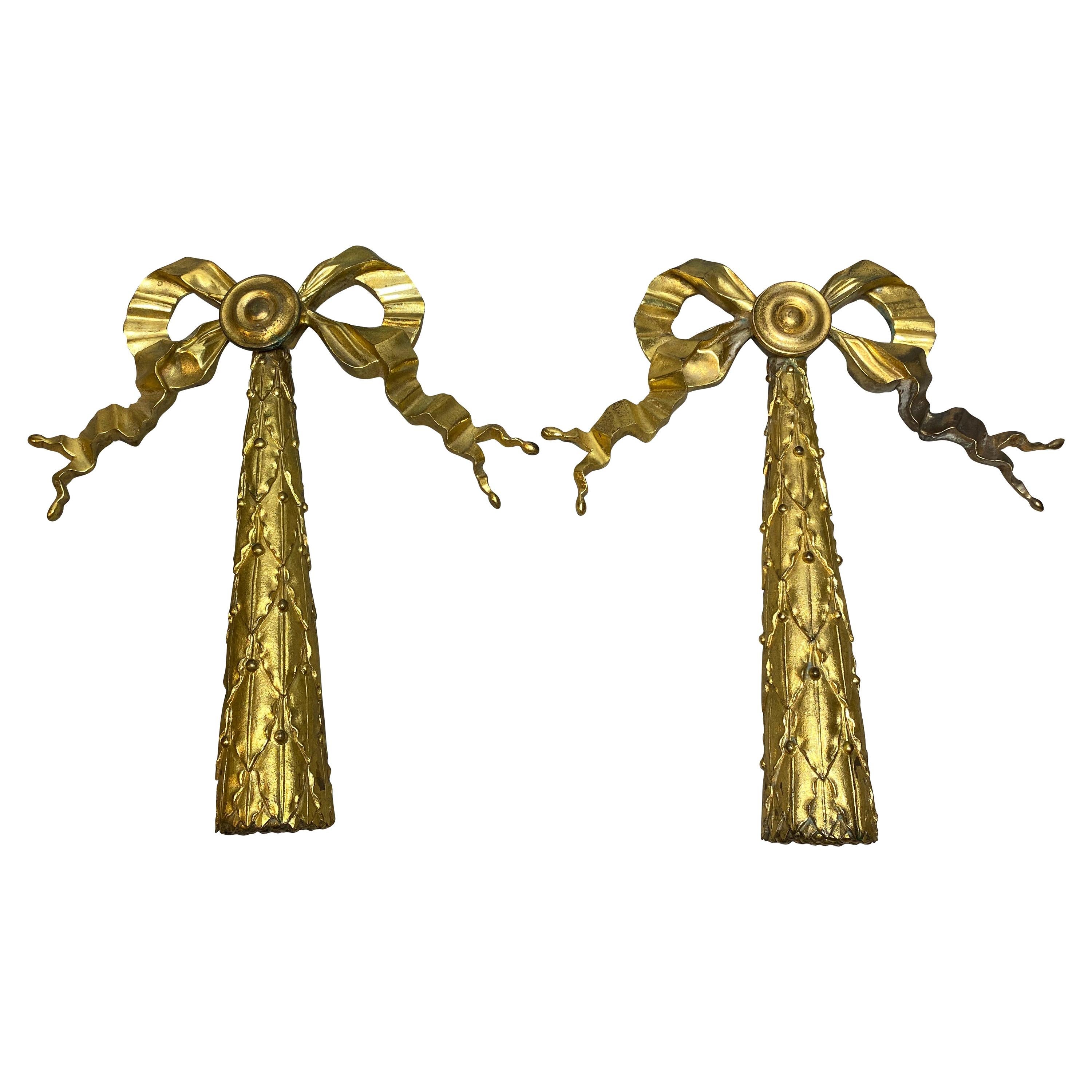 Pair of French Bronze Paintings Tassels