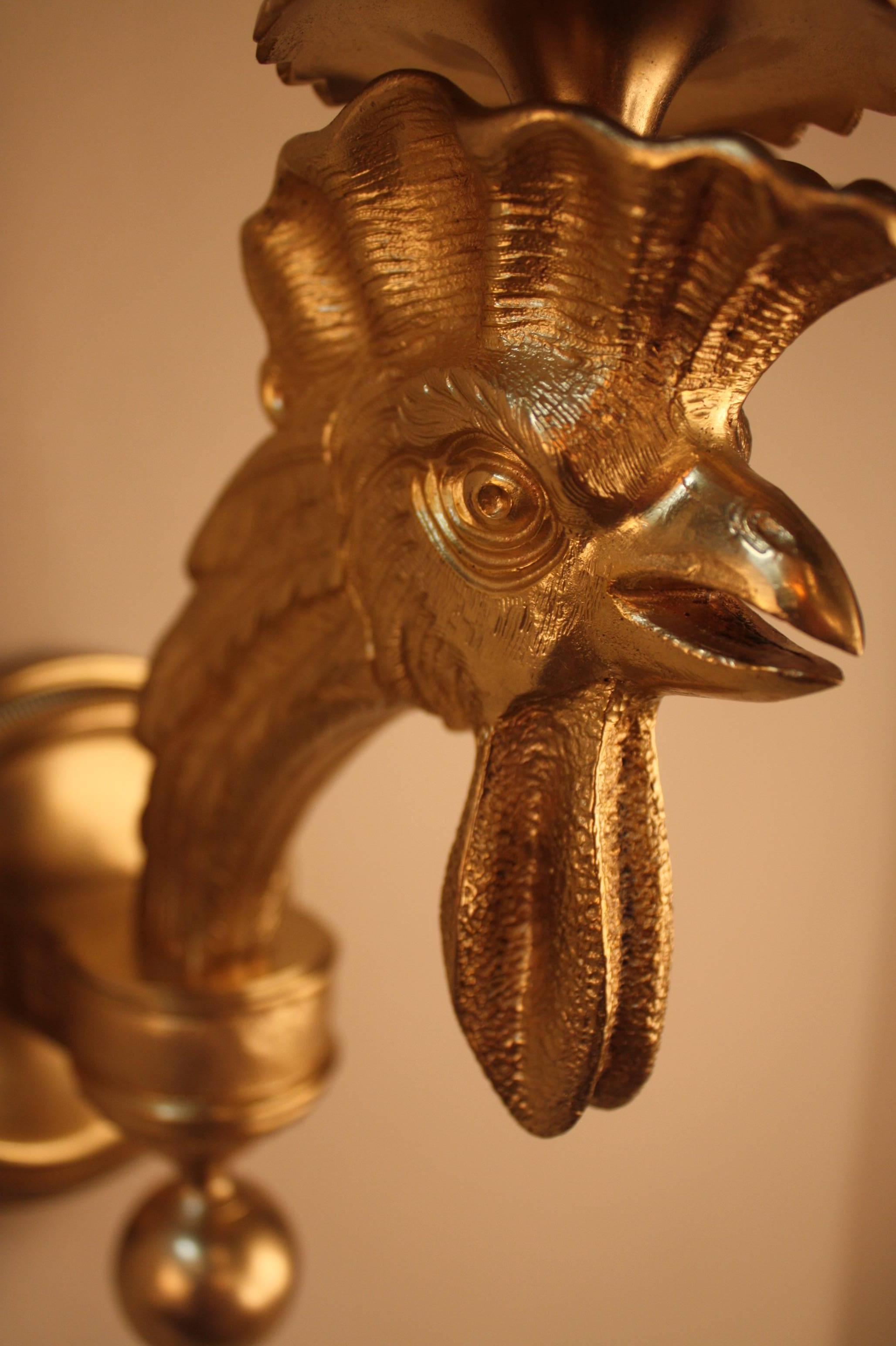 Mid-20th Century Pair of French Bronze Wall Sconces