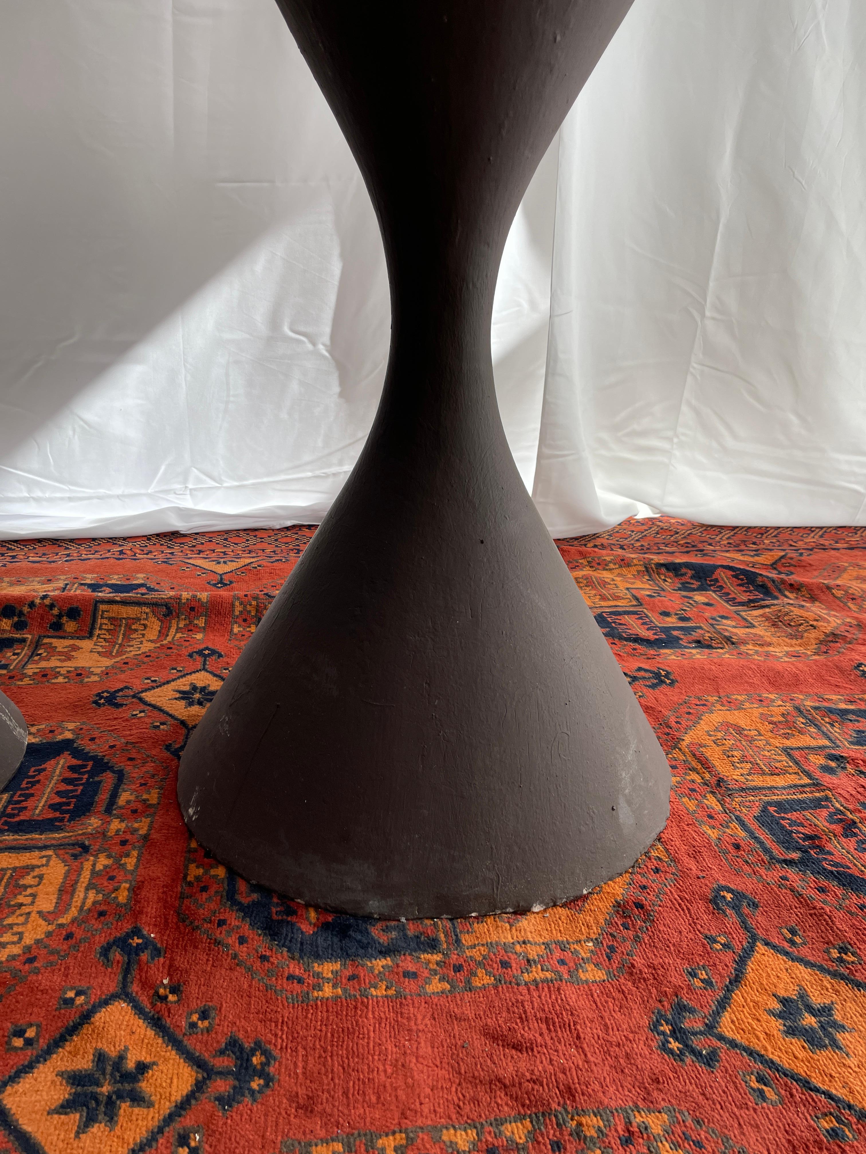 Pair of French Brown Diabolo Planter by Willy Guhl and Anton Bee for Eternit For Sale 3
