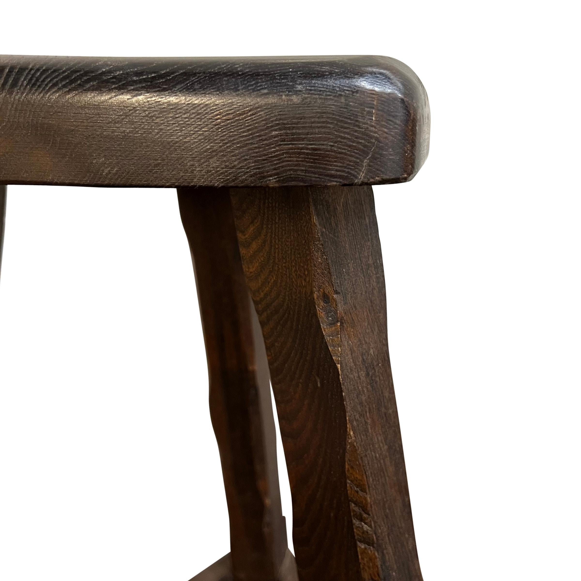 Pair of French Brutalist Barstools 1