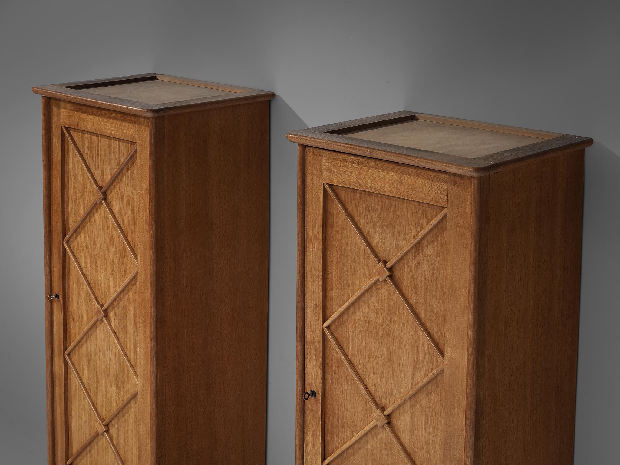 Pair of French Cabinets in Oak, 1960s 1