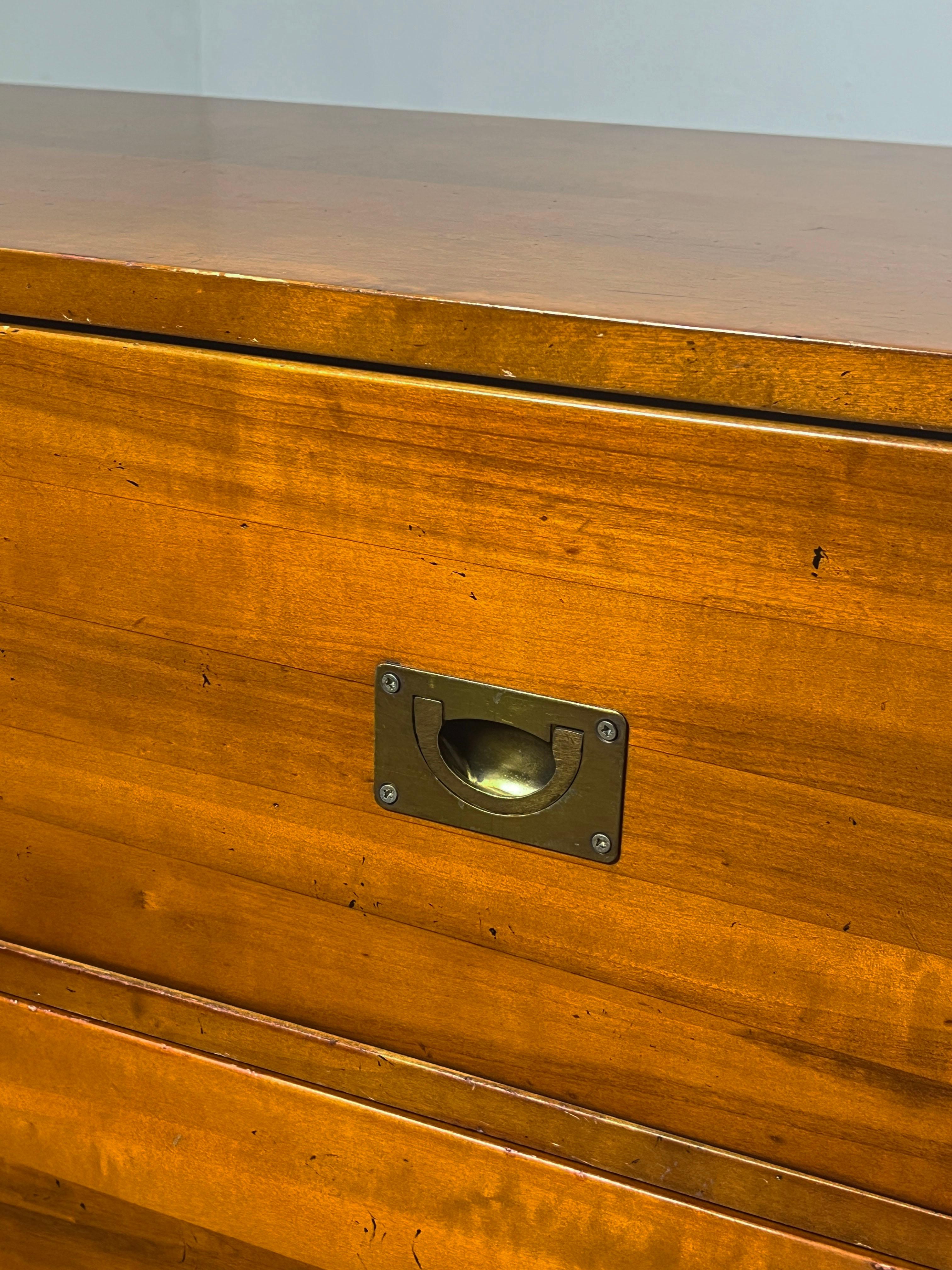 Pair Of French Campaign Style Chests Circa 1970s For Sale 4
