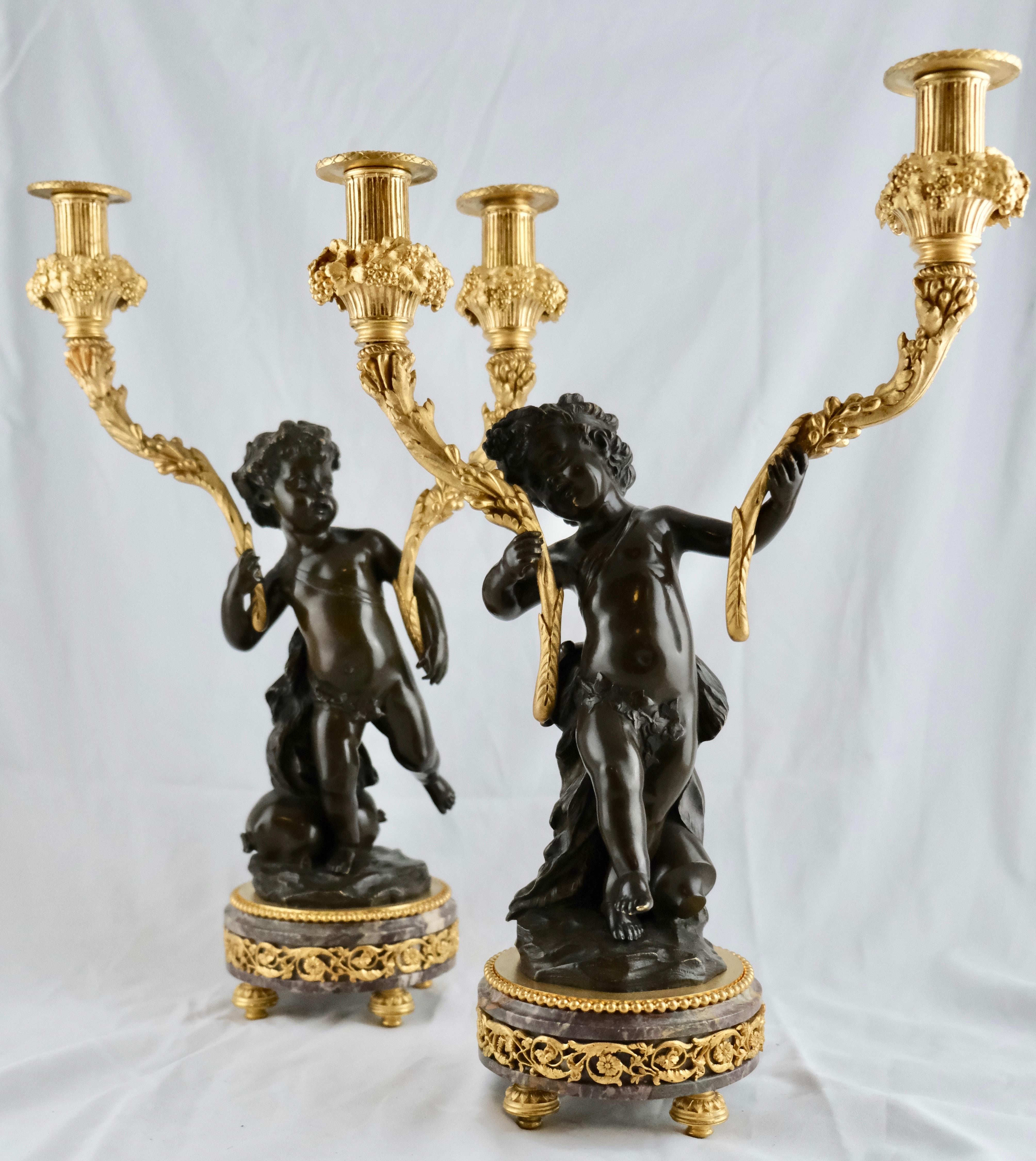 Pair of French Candelabra, Late 18th C 4