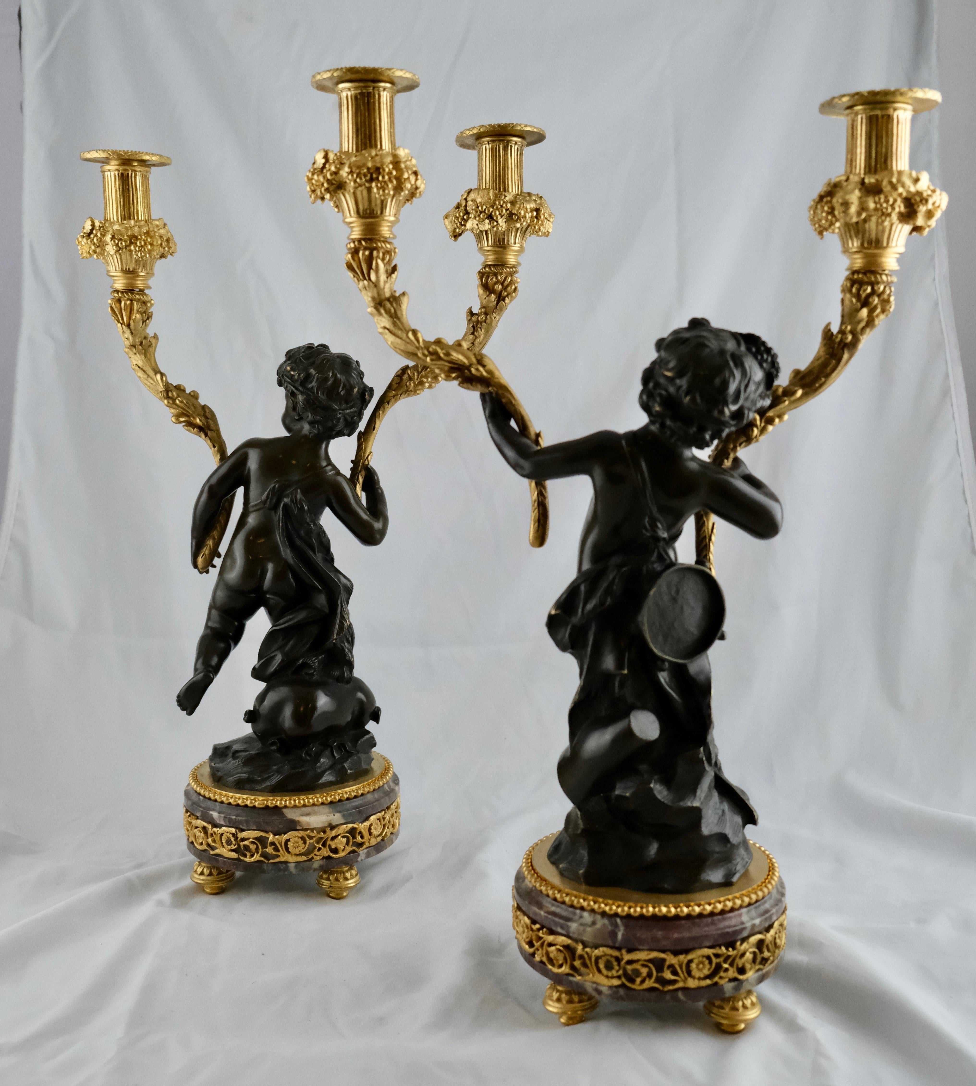 Pair of French Candelabra, Late 18th C 8