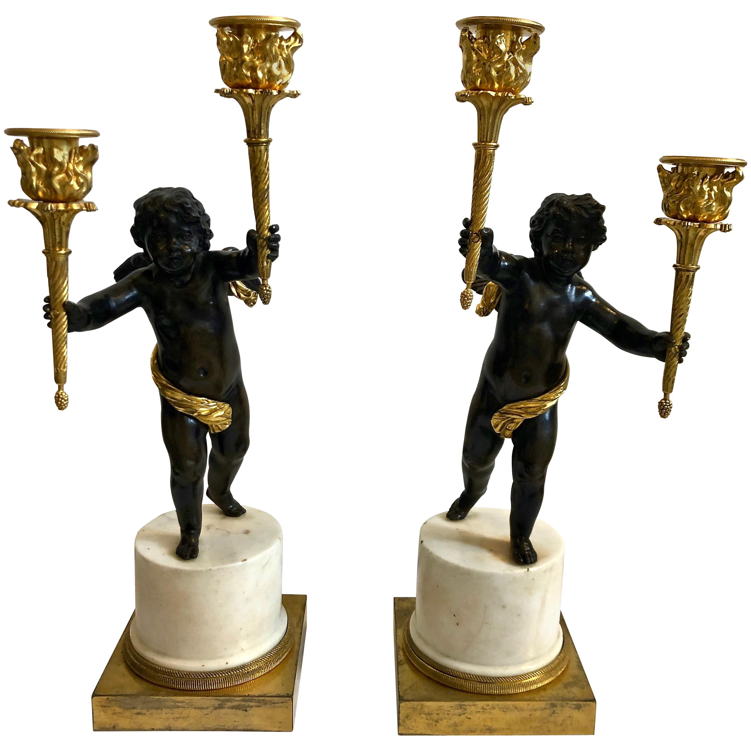 Pair of French Candelabra, Late 18th Century