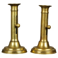 Pair of French Candlesticks, Brass, 20th Century