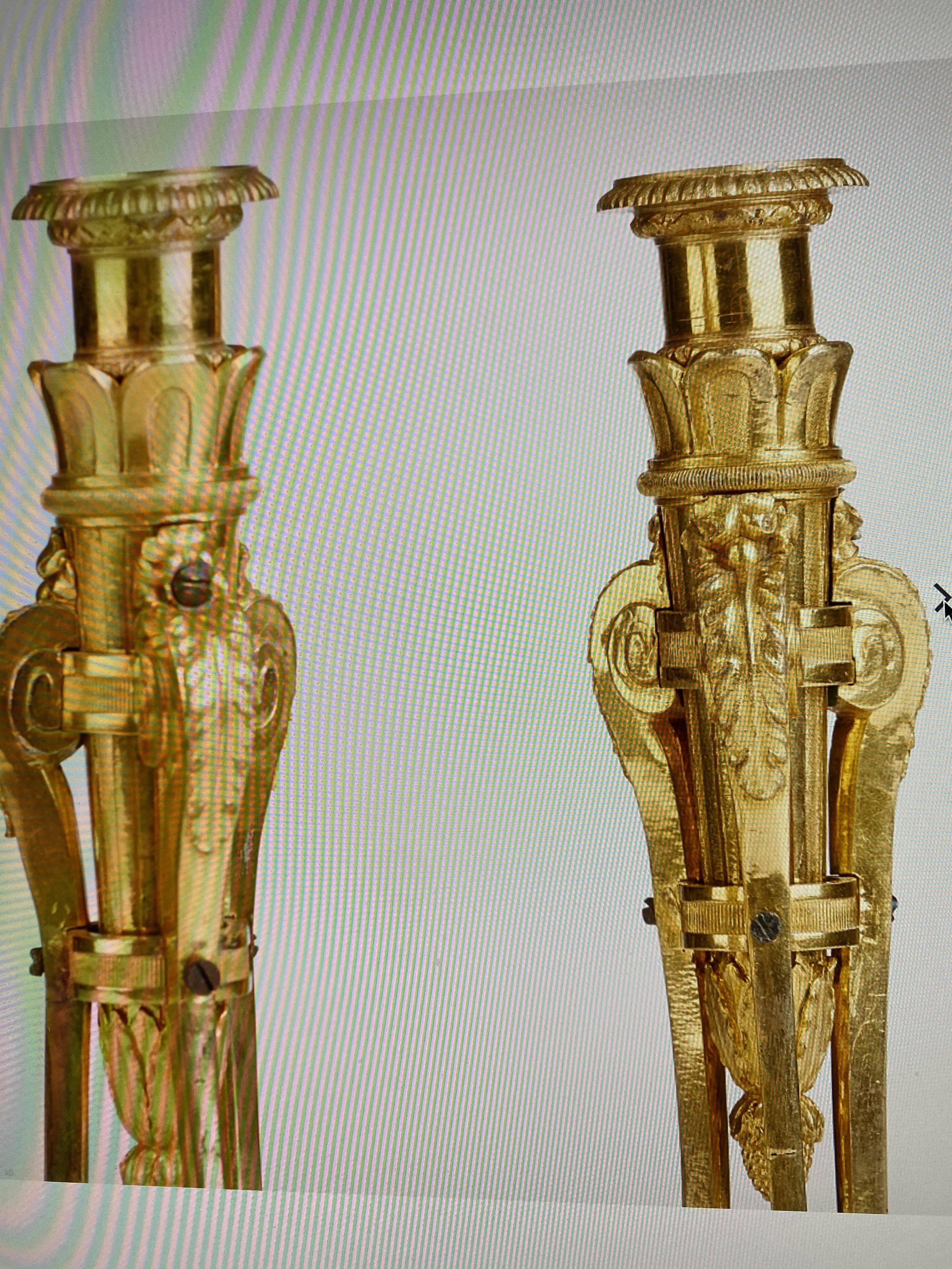Louis XVI Pair of French Candlesticks, Late 18th Century