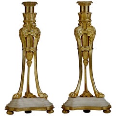 Pair of French Candlesticks, Late 18th Century