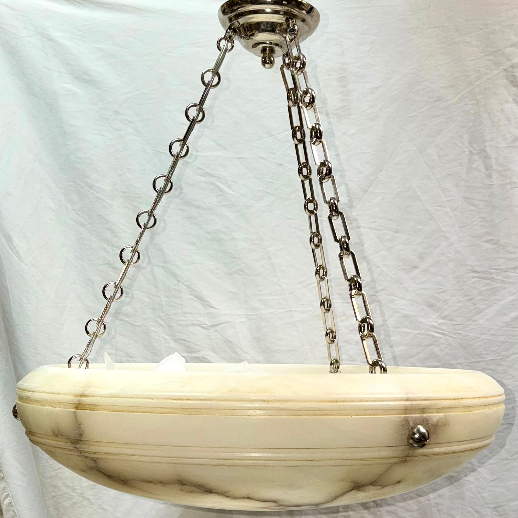 Pair of French Carved Alabaster Fixtures, Sold Individually For Sale at ...