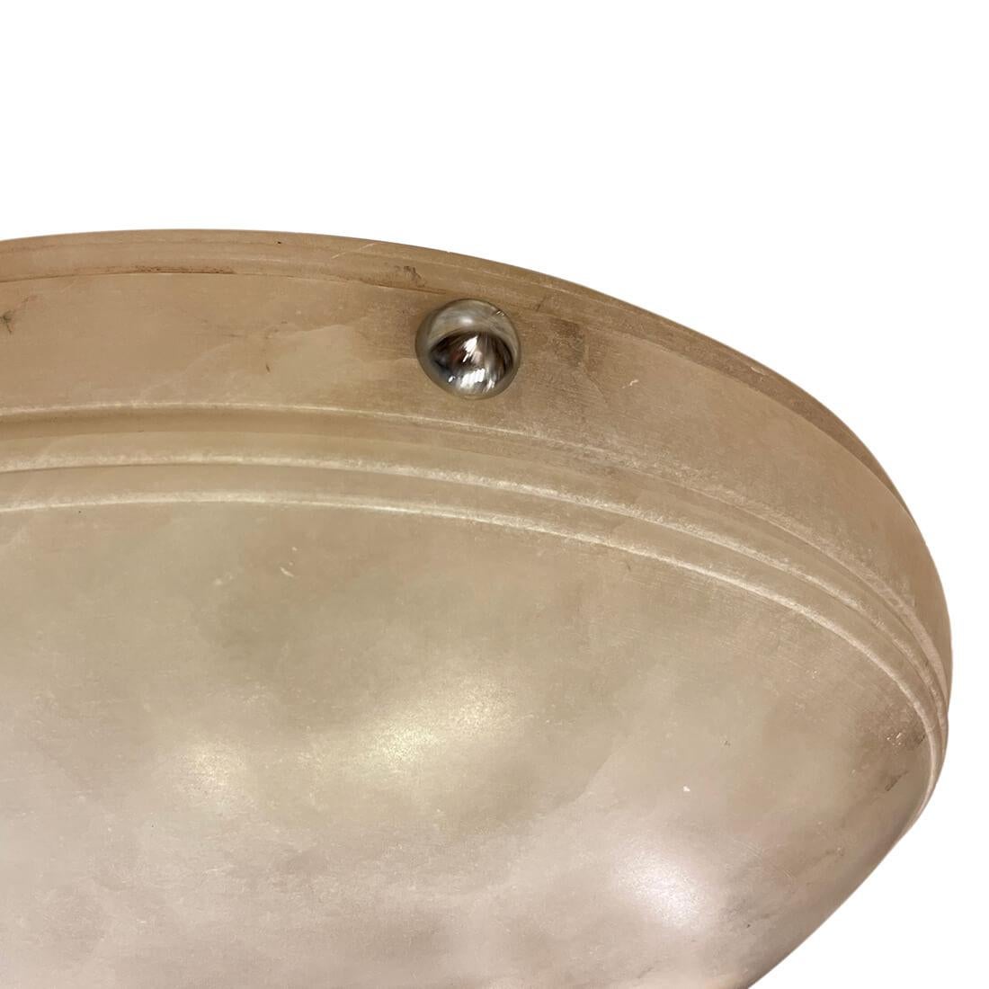 Pair of French Carved Alabaster Fixtures, Sold Individually For Sale 1
