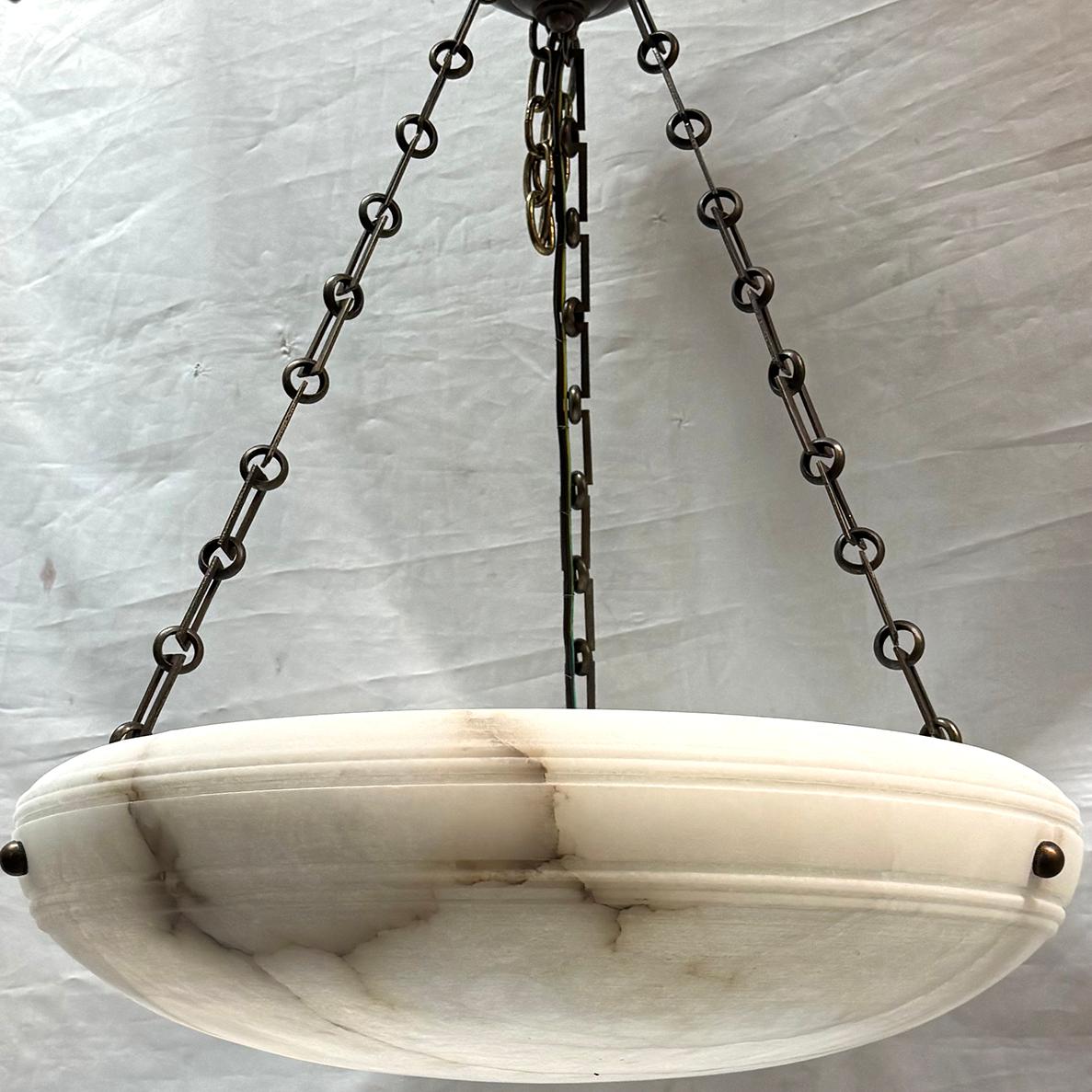 Bronze Set of French Carved Alabaster Fixtures. Sold Individually. For Sale