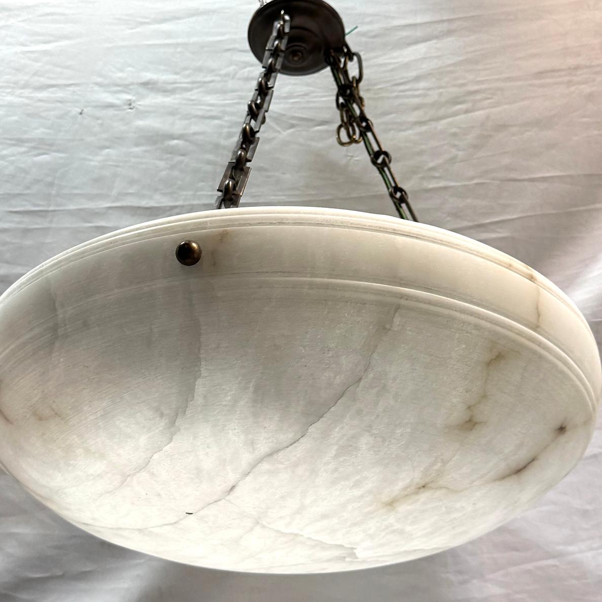 Set of French Carved Alabaster Fixtures. Sold Individually. For Sale 1