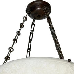 Pair of French Carved Alabaster Light Fixtures, Sold Individually