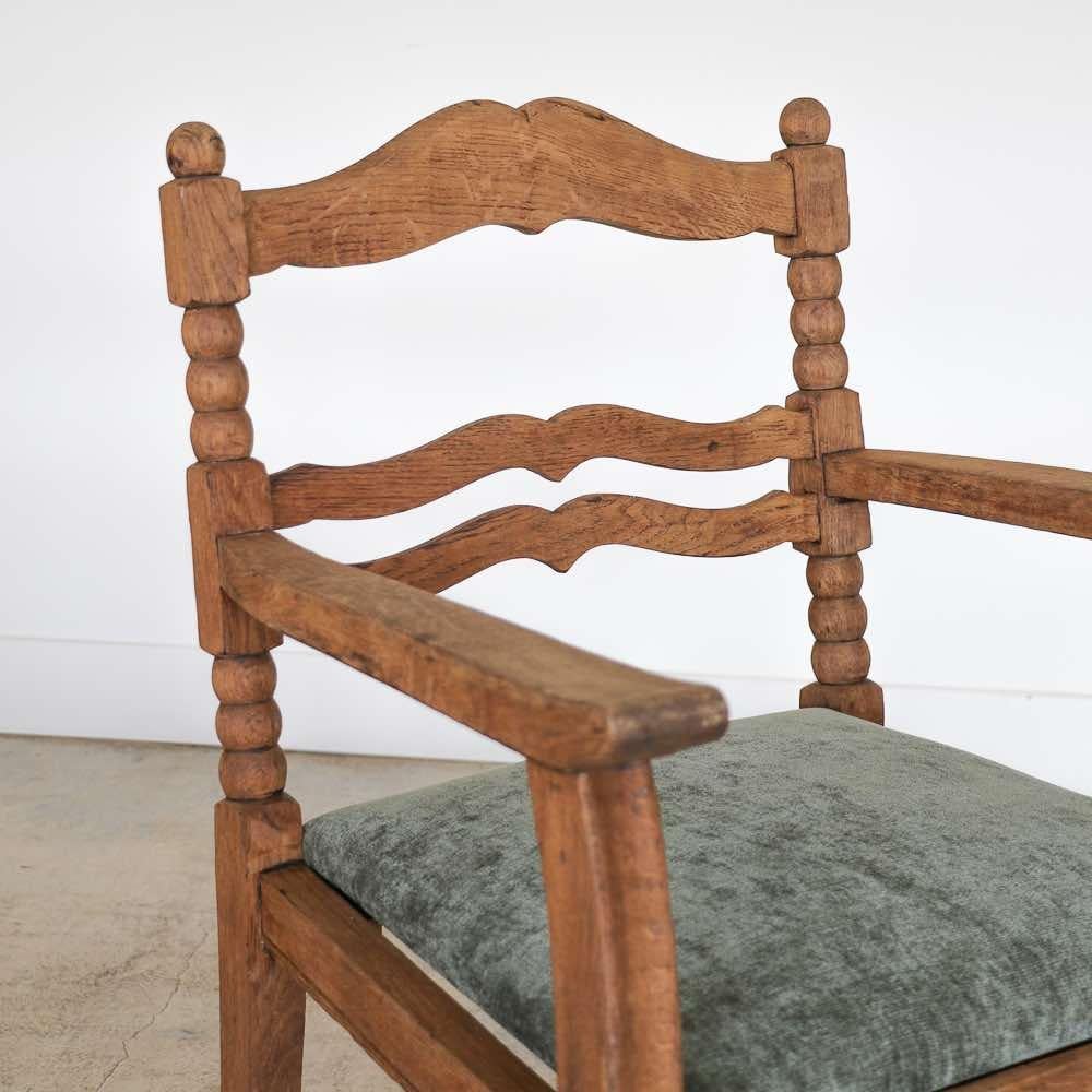 Pair of French Carved Oak Armchairs For Sale 14