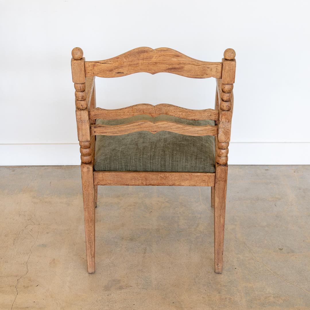 Pair of French Carved Oak Armchairs For Sale 2