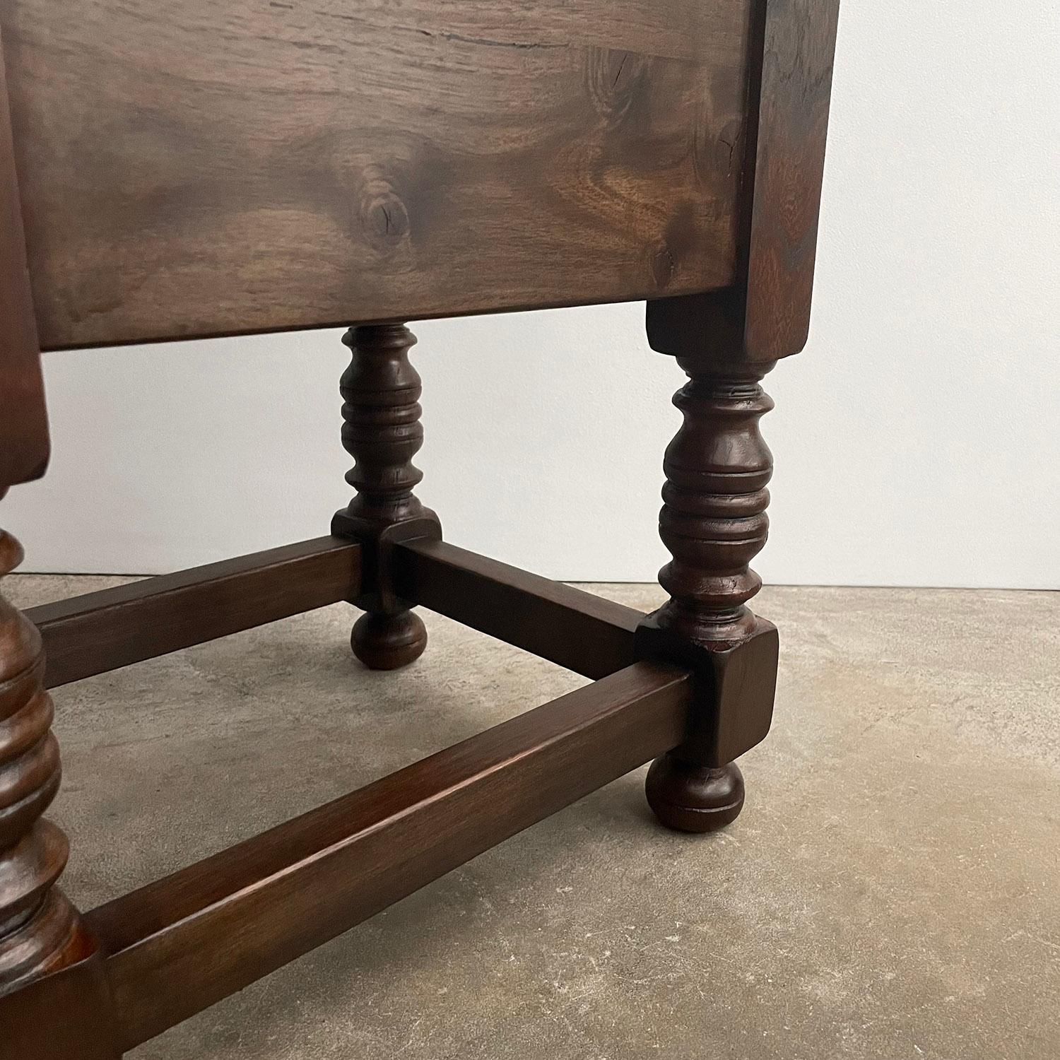 Pair of French Carved Oak End Tables  For Sale 12