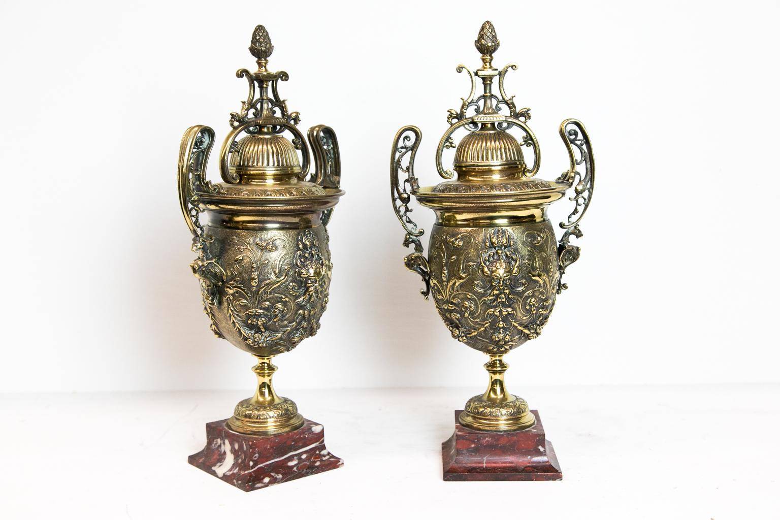 Late 19th Century Pair of French Cassolettes For Sale