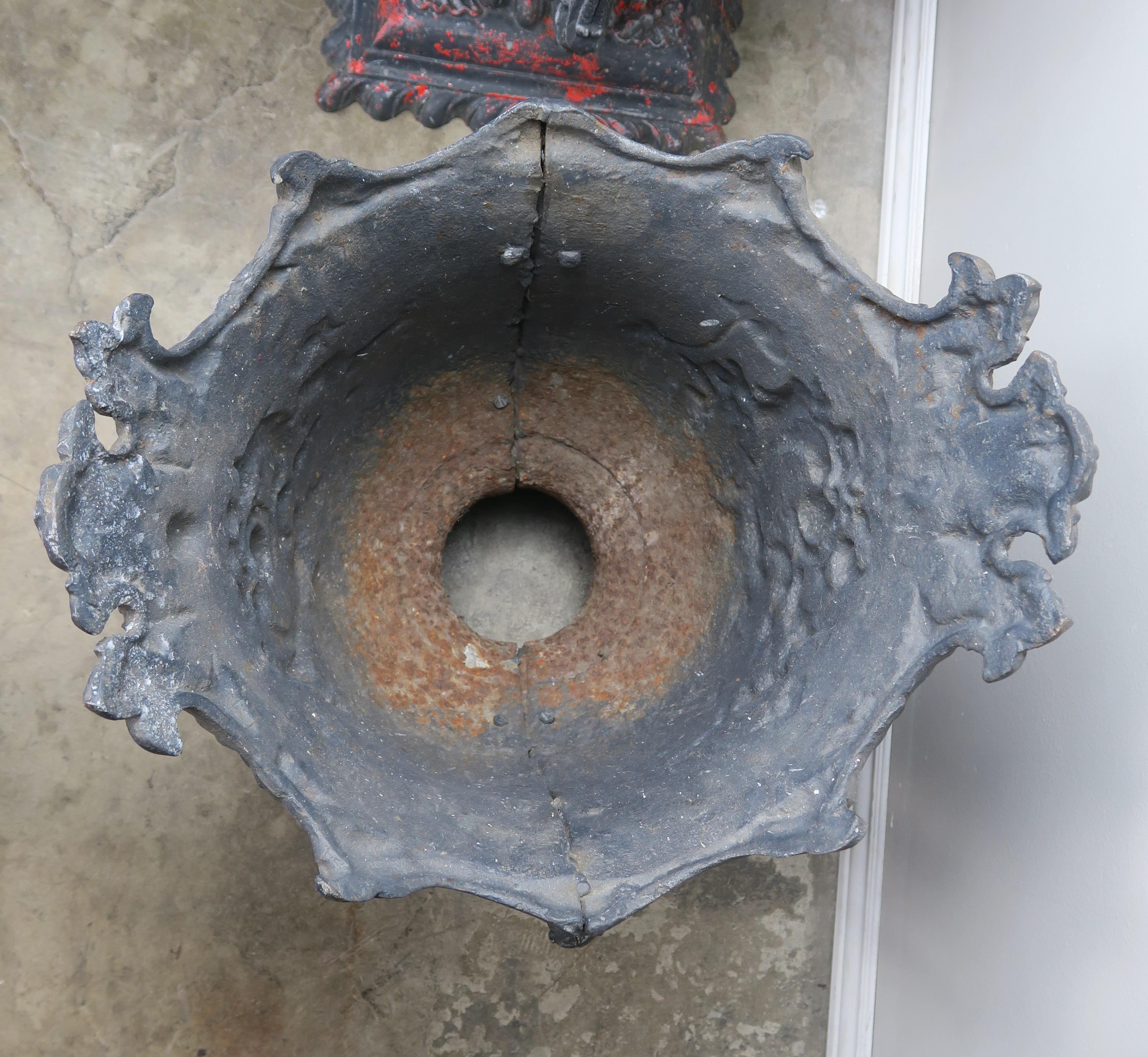 Pair of French Cast Iron Garden Planters, circa 1900 6