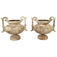 Pair of French Cast Iron Vases, circa 1900