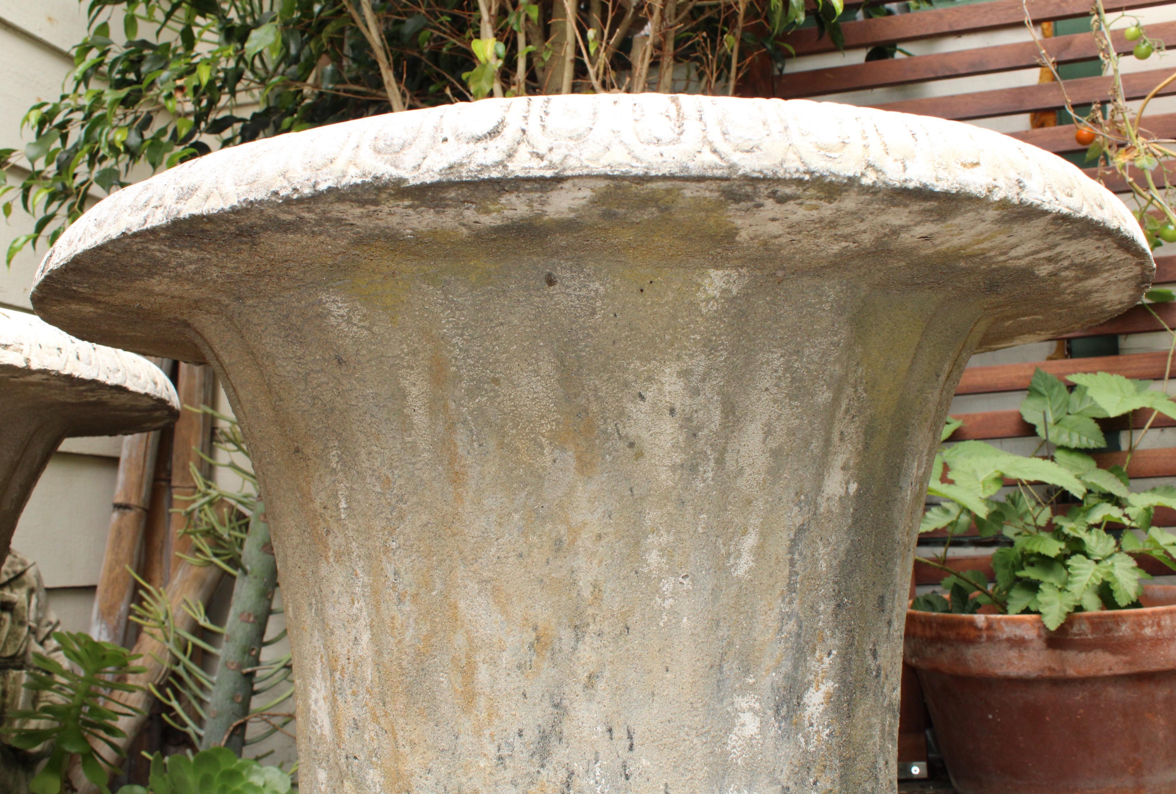 Pair of French Cast Stone Garden Urns 2