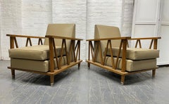 French Cerused Lounge Chairs style of Jean Michel Frank