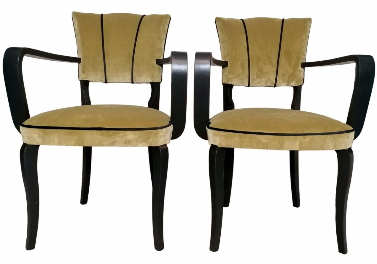 Mid-Century Modern Paire de chaises françaises modèle « Bridge » en vente