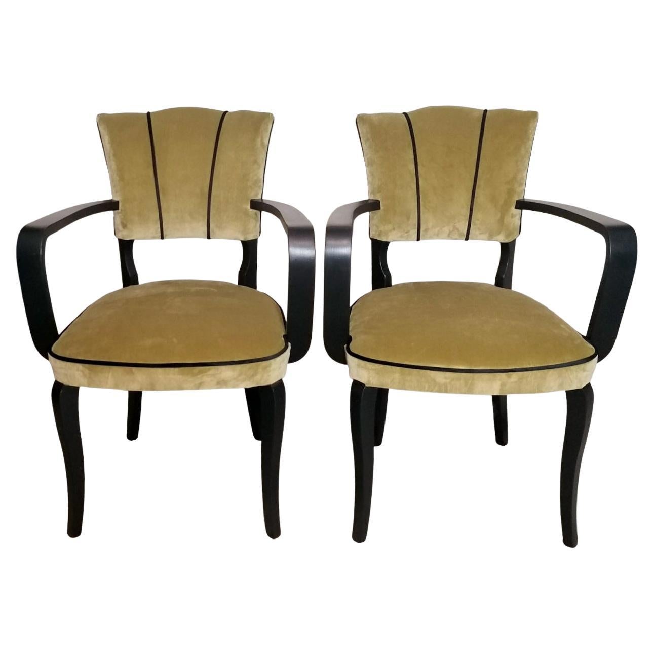Pair Of French Chairs Model "Bridge" For Sale