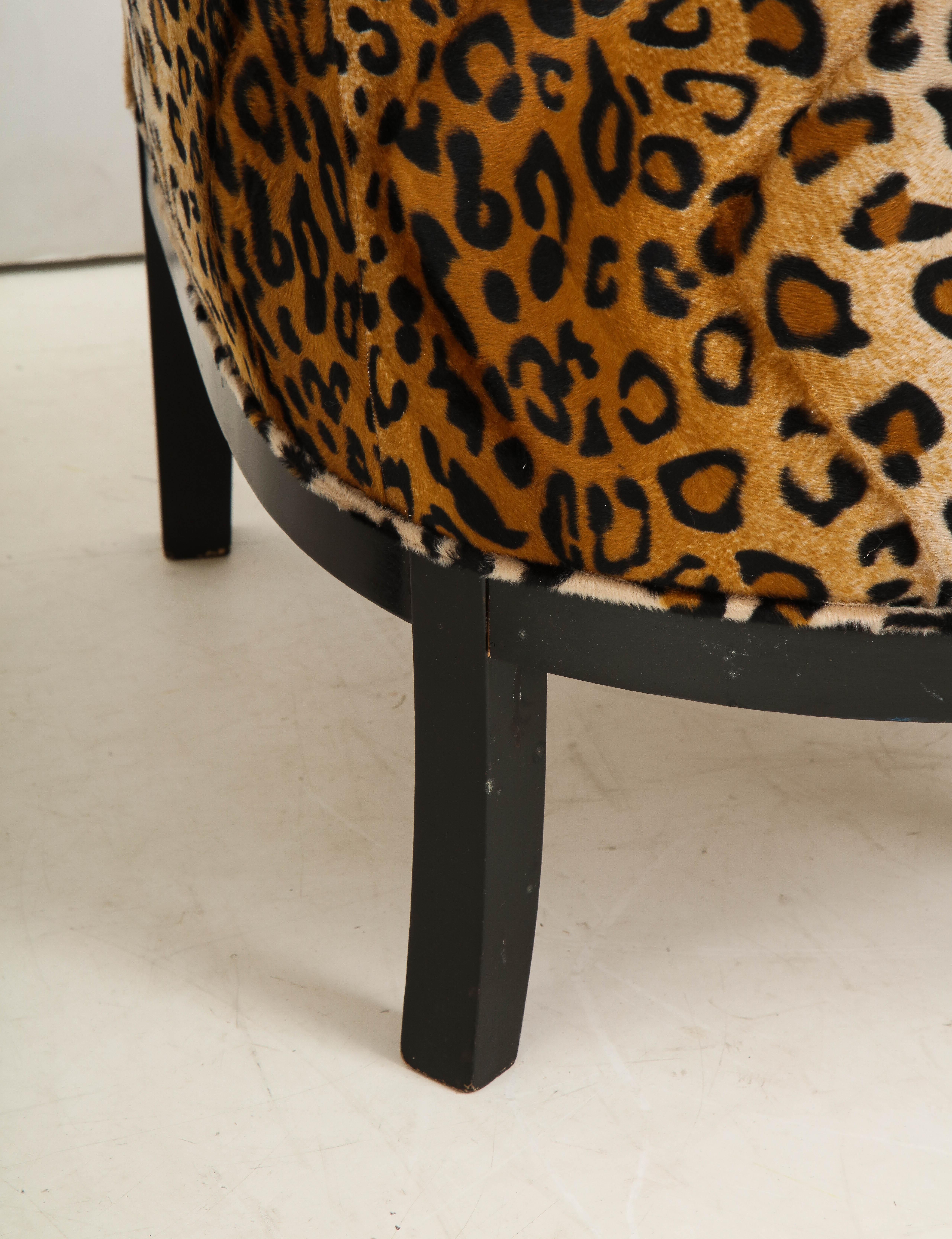 Pair of French Chairs with Leopard Fabric 6