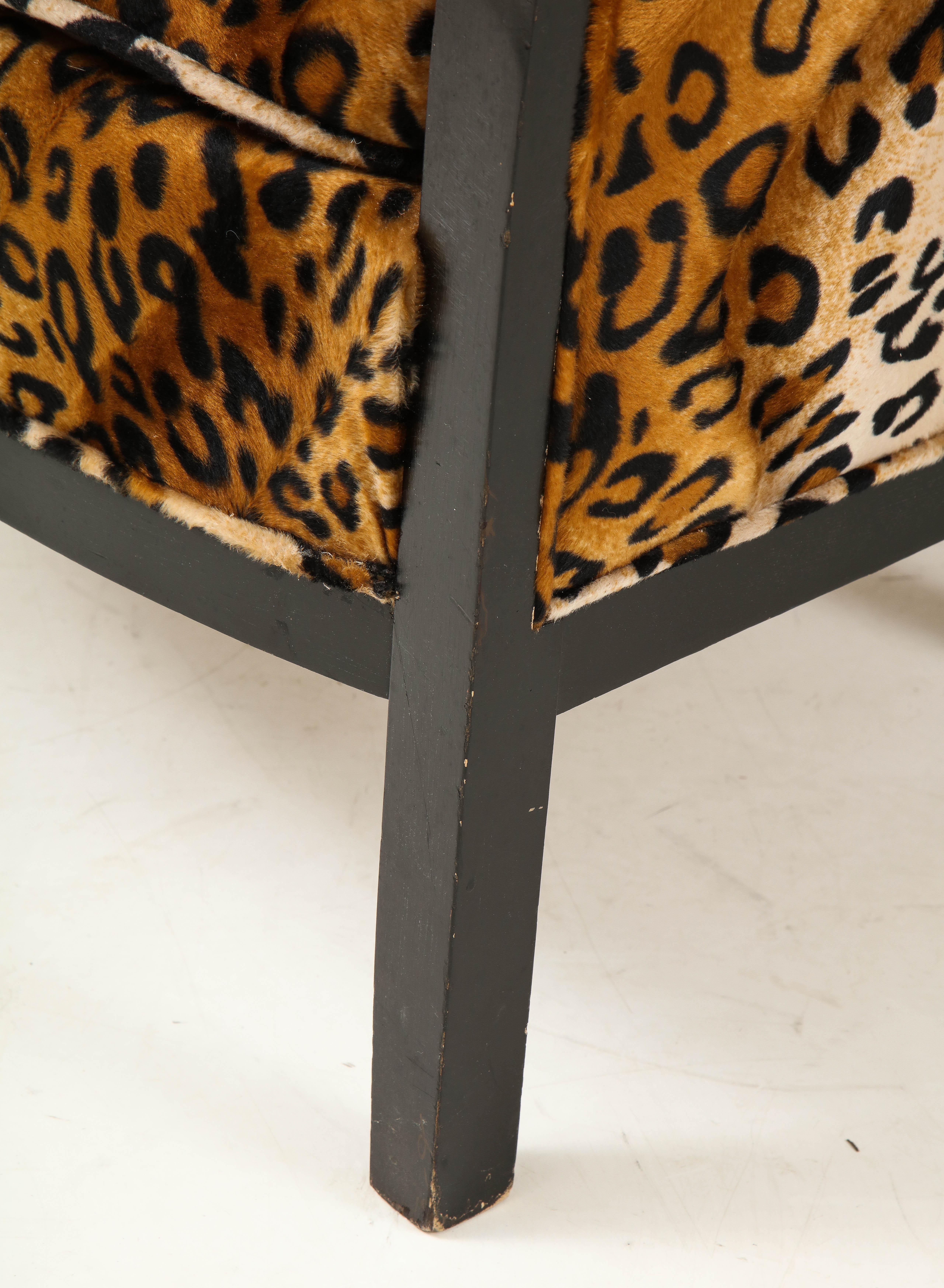 Pair of French Chairs with Leopard Fabric 7