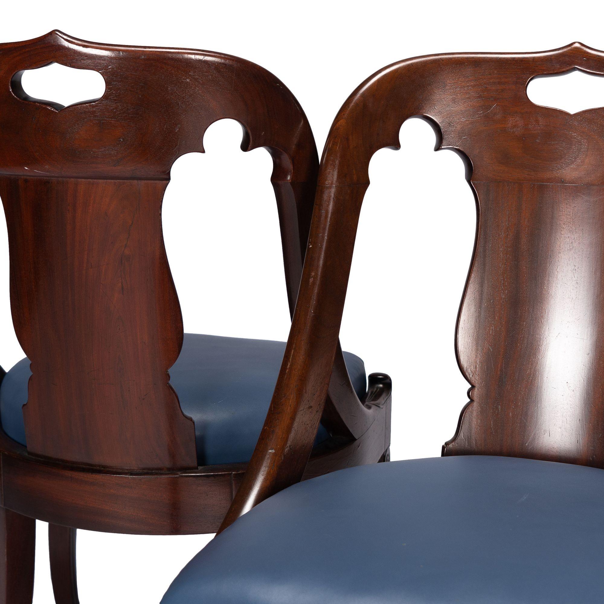 Pair of French Charles X gondola chairs, 1800-20 8