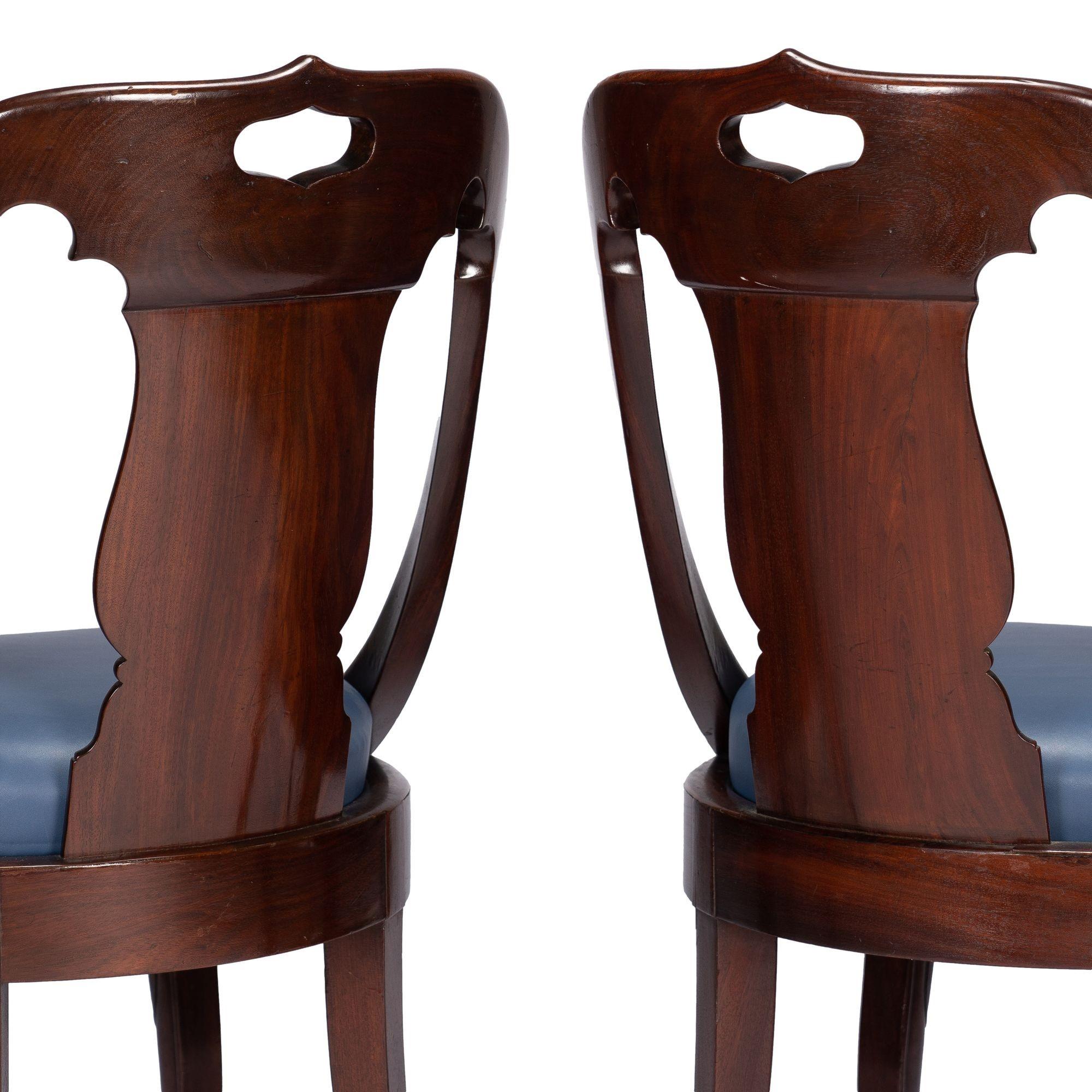 Pair of French Charles X gondola chairs, 1800-20 1