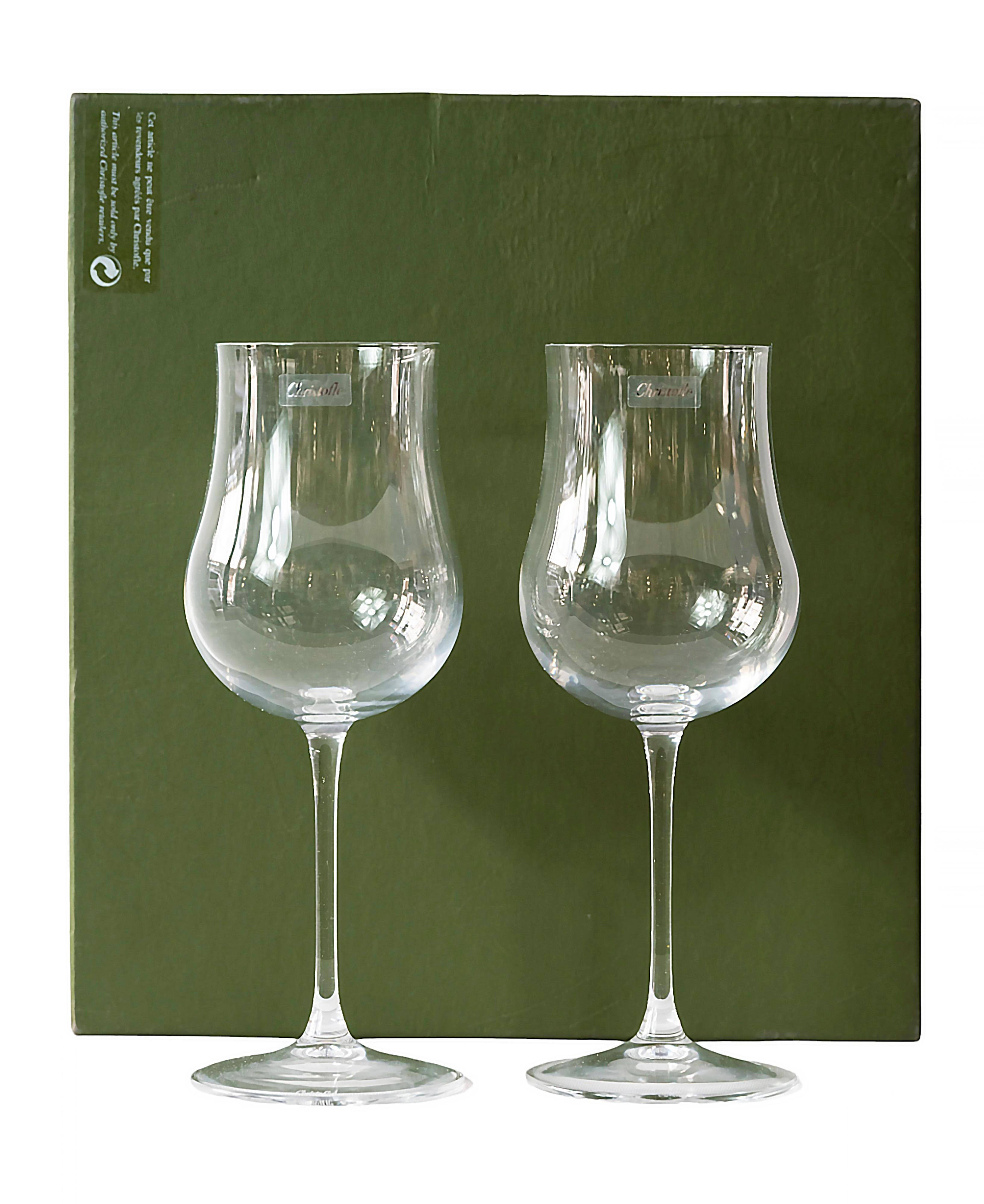 Juego de dos copas de vino francesas Christofle Degustation / Cata Beaujolais 