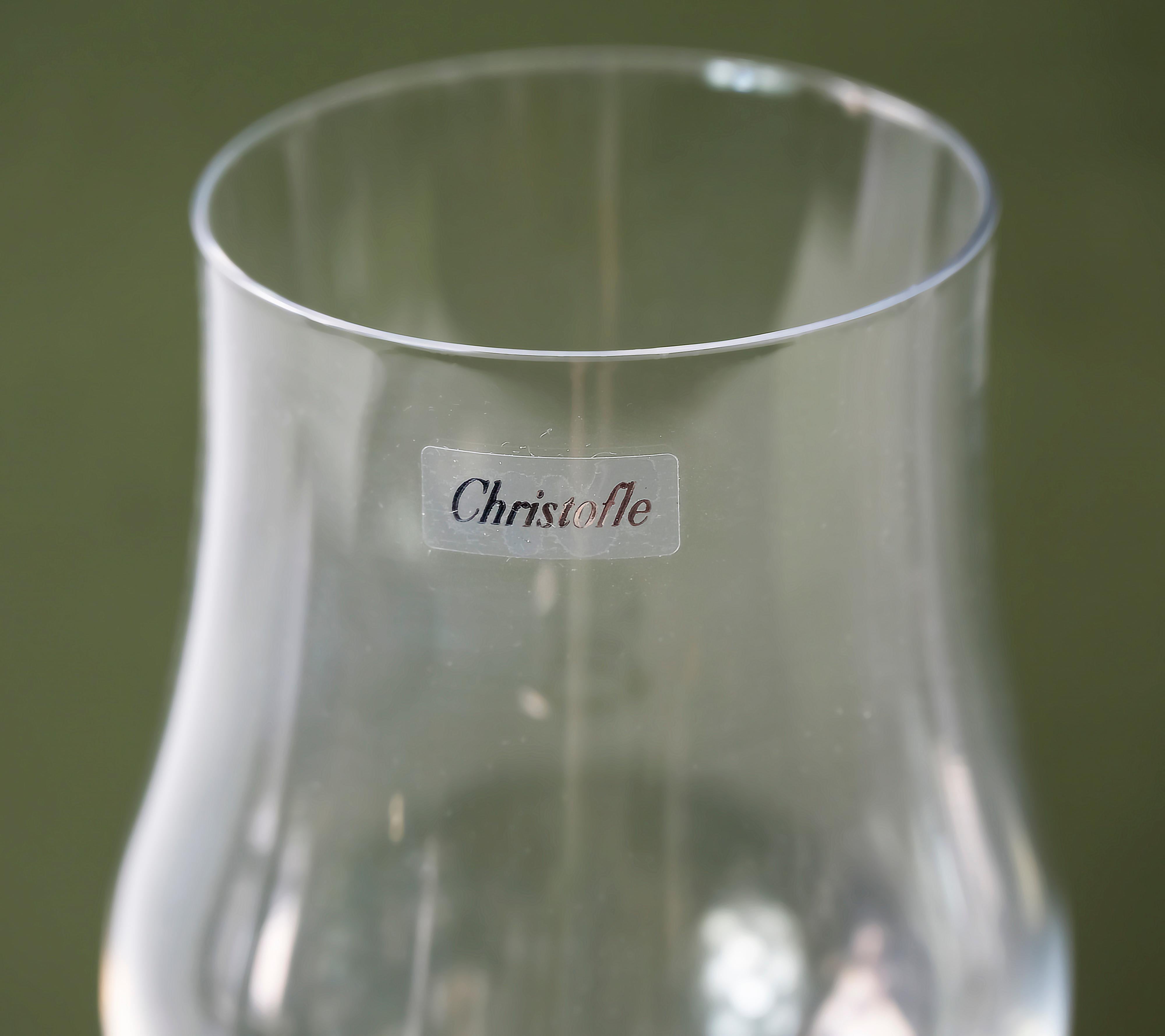 Pareja de copas francesas de cristal Christofle Degustación /Cata de vino Beaujolais Francés en venta