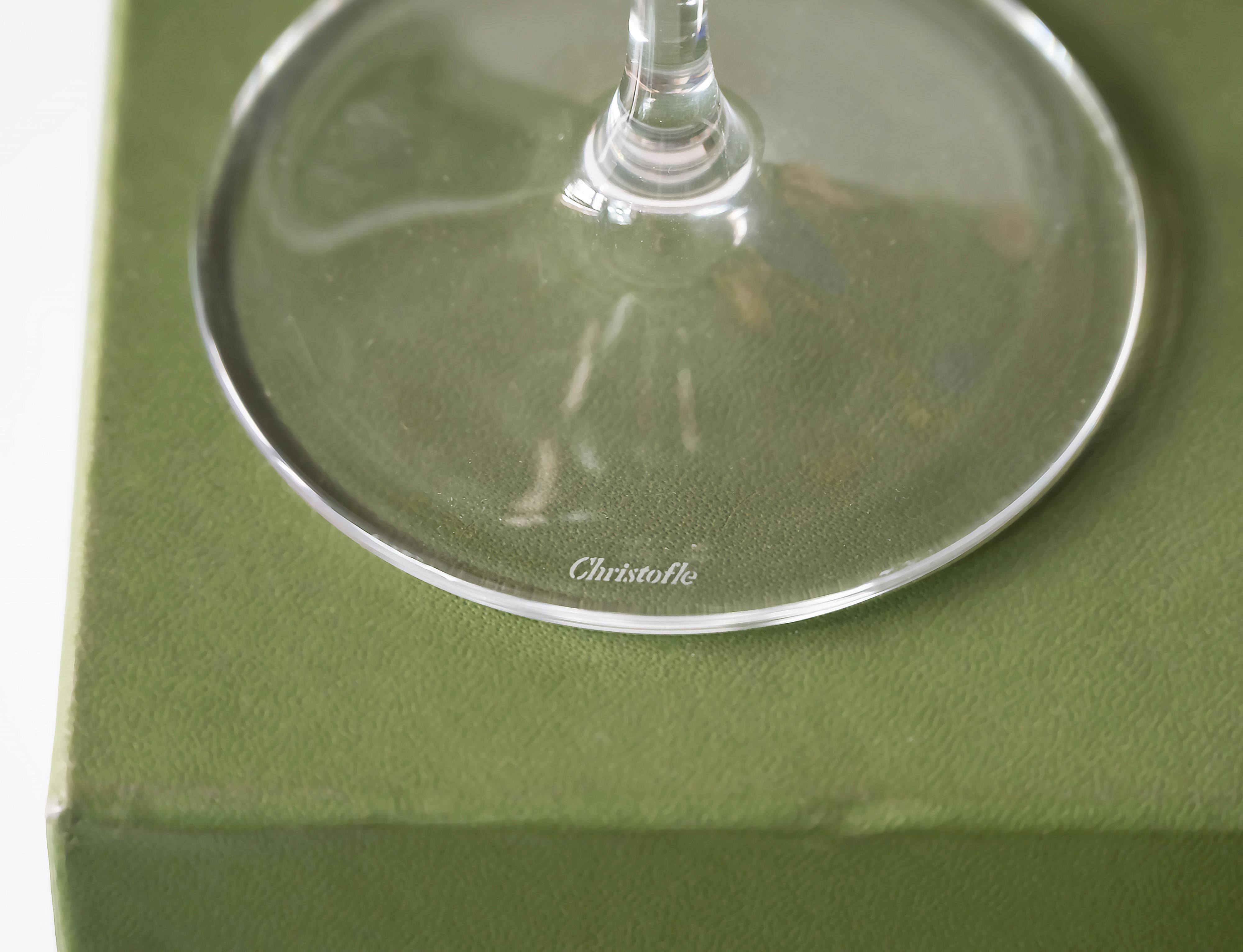 Pareja de copas francesas de cristal Christofle Degustación /Cata de vino Beaujolais Hecho a mano en venta