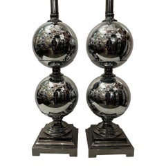 Pair of French Chrome Lamps