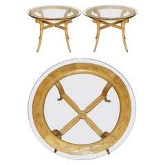 PAAR FRANZÖSISCHES CIRCA 1950'S KERRYHOLZ & GLAS RENE PROU ATTRIUBTED BEISTELLTISCHE